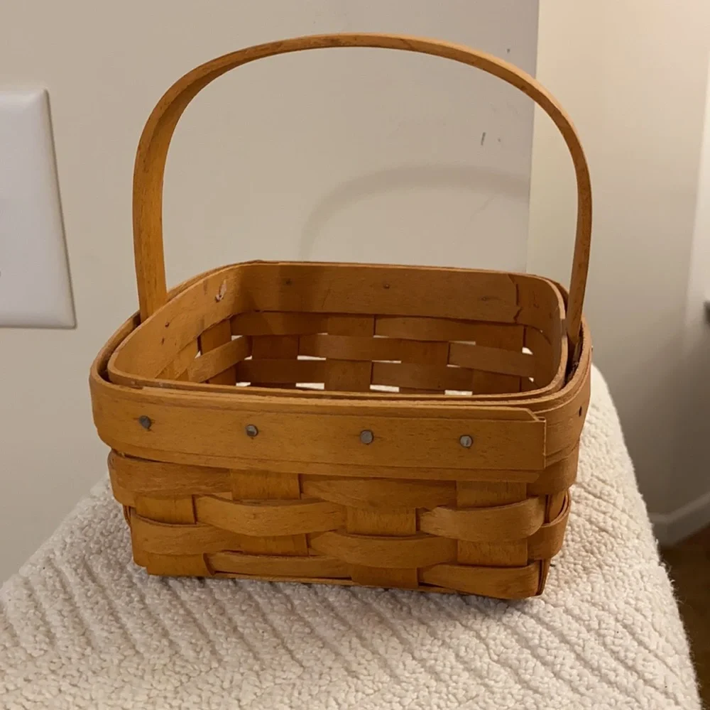 Vintage Longaberger 1996 Brown Square Hostess Appreciation Collectible Basket